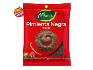 Pimienta negra molida ALICANTE 25g sin tacc