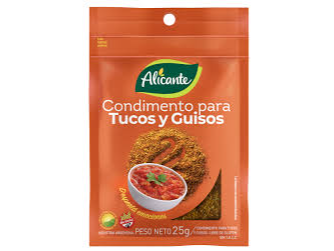 Condimento p/tuco y guiso ALICANTE 25g sin tacc