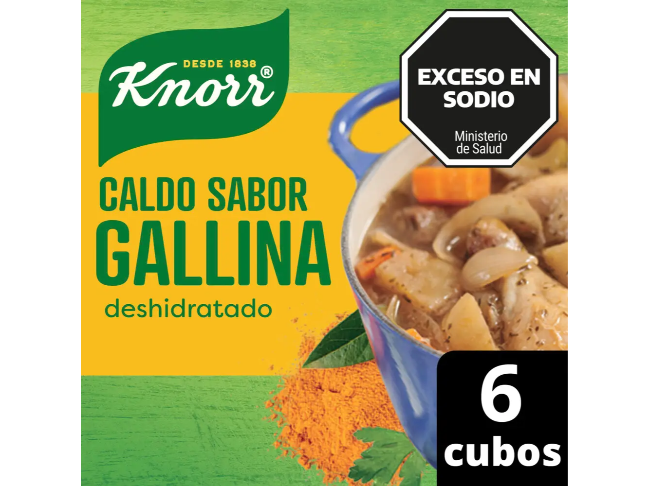 Caldo Knorr Sabor Gallina 6 cubos