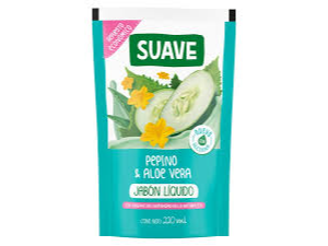 Jabon p/mano SUAVE liquido Pepino y Aloe Vera 220 ml