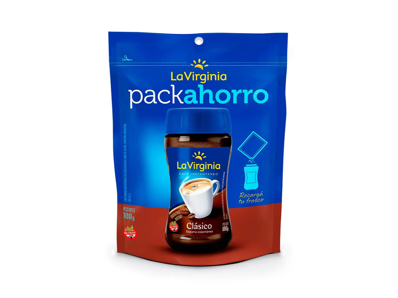 Cafe Instantaneo La Virginia clasico 100g DP