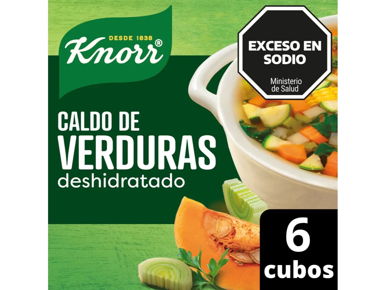 Caldo Knorr Sabor Verduras 6 cubos