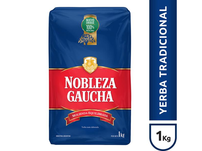 Yerba Mate nobleza gaucha tradicional 1kg