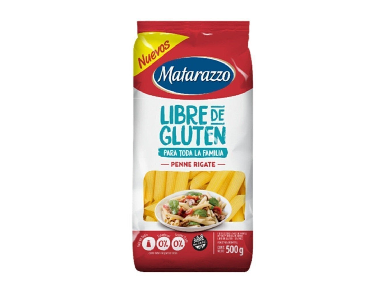 Fideo MATARAZZO 500gr Penne Rigate Libre de Gluten