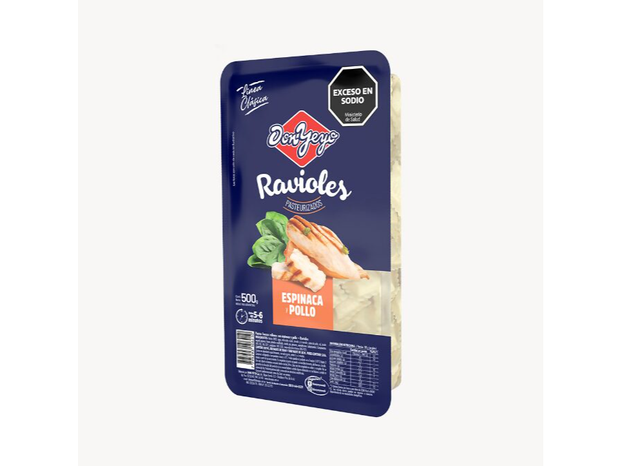 Ravioles DON YEYO 500gr Espinaca y Pollo