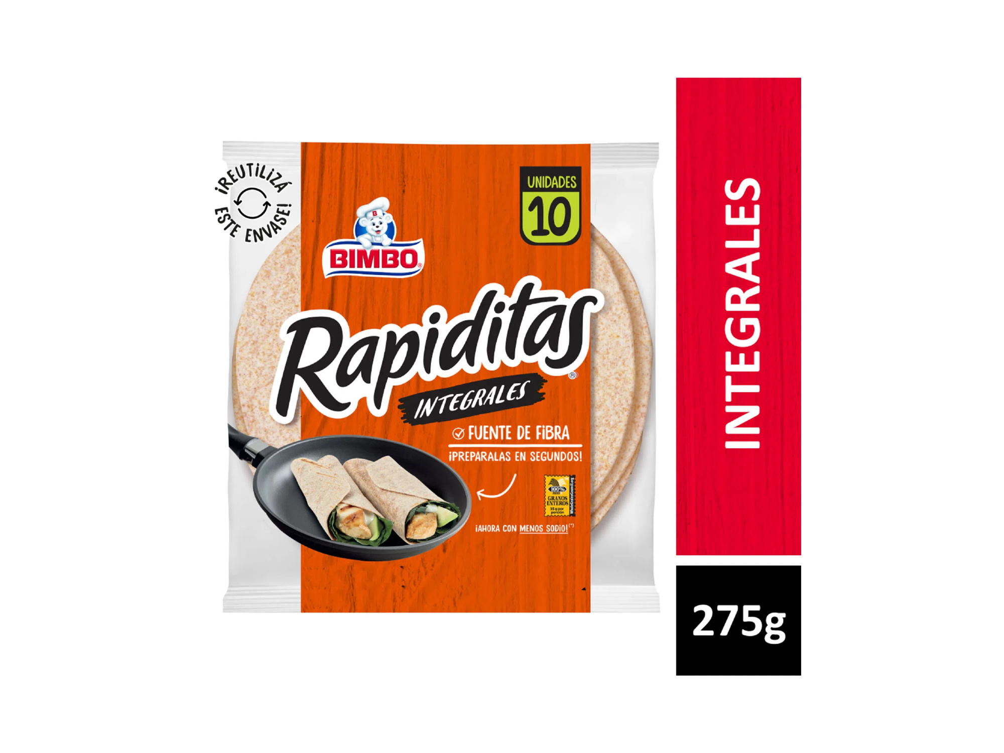 Rapiditas BIMBO x8 integrales 8p 220g