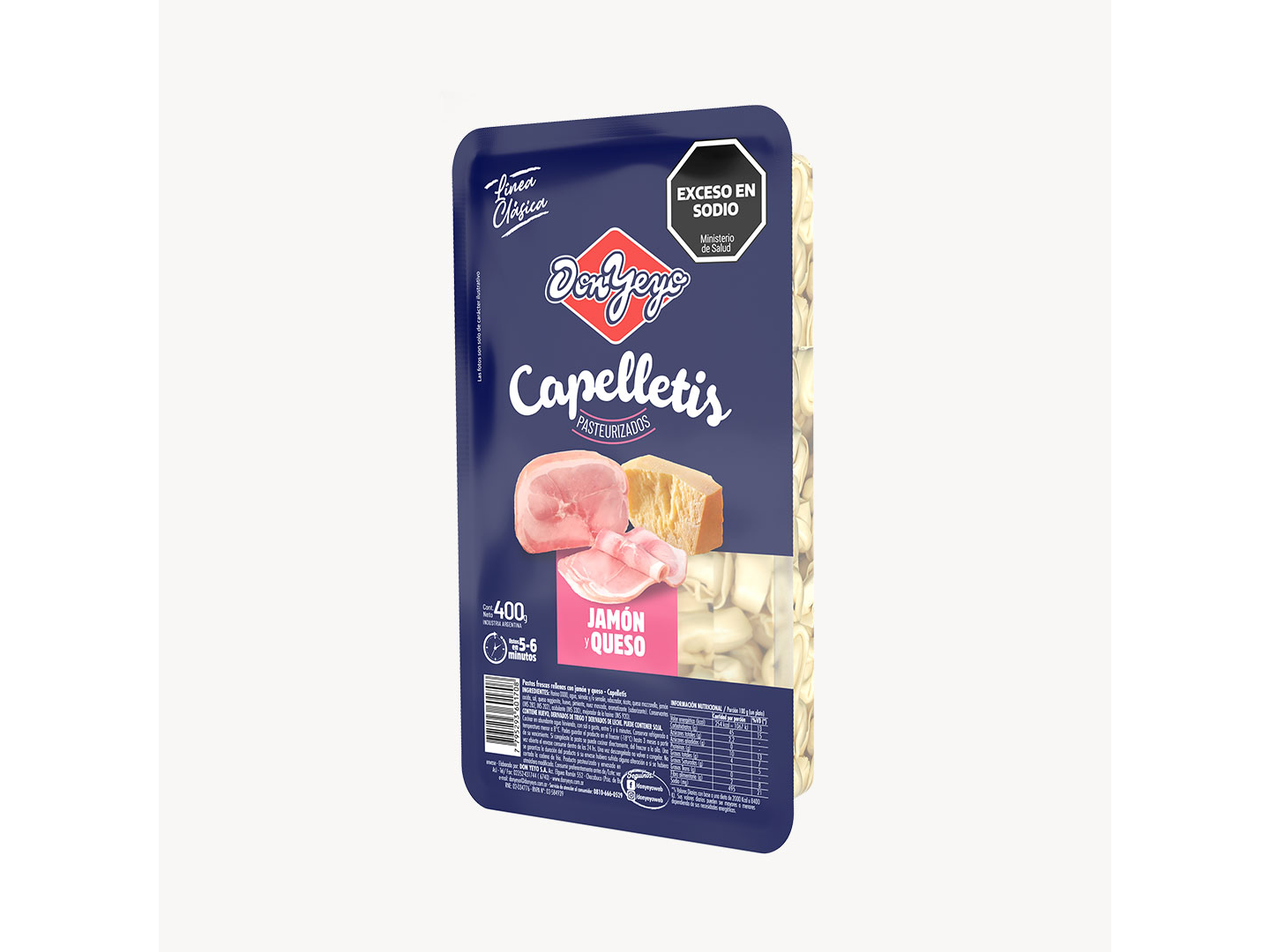 Capelletis DON YEYO 400gr Jamon y Queso
