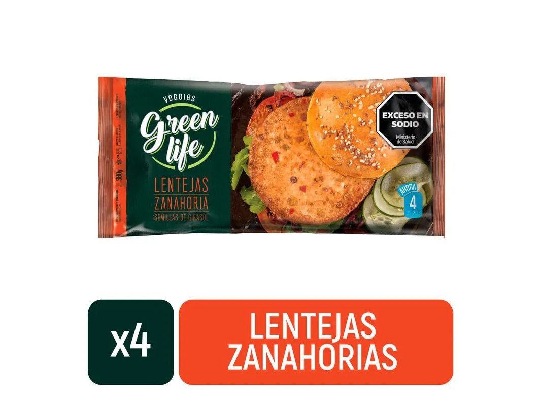 MEDALLON GREEN LIFE ZANAHORIA-LENTEJA 4u