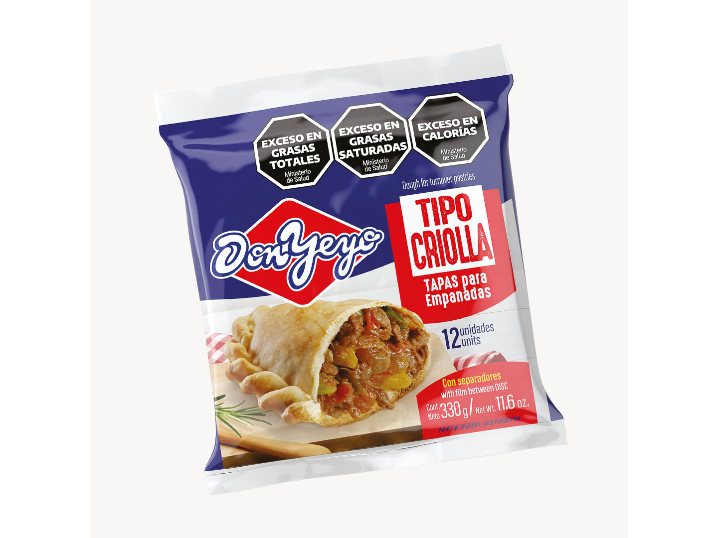 Tapas p/Emp. DON YEYO 330gr Criolla