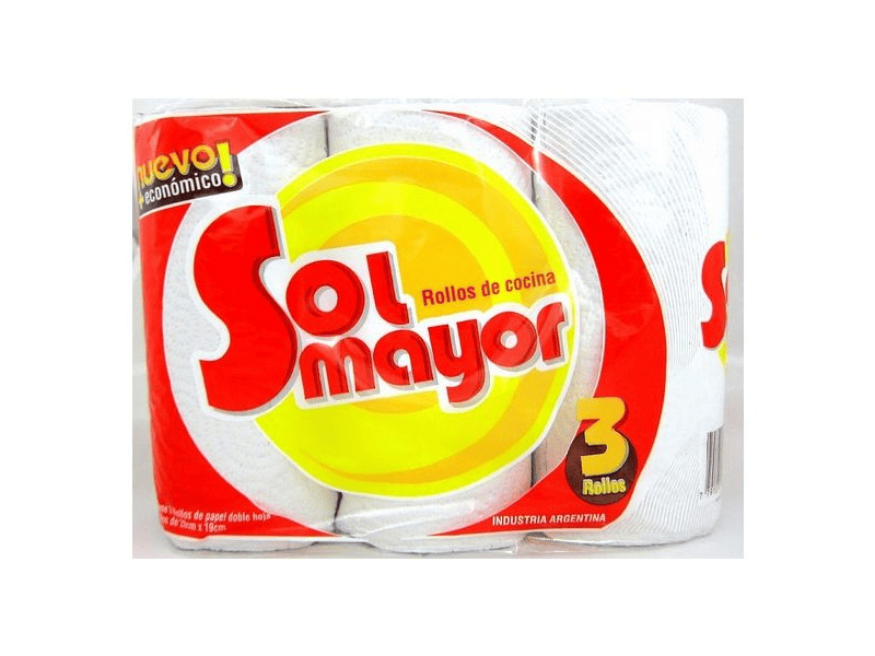 Rollo de cocina SOL MAYOR x3