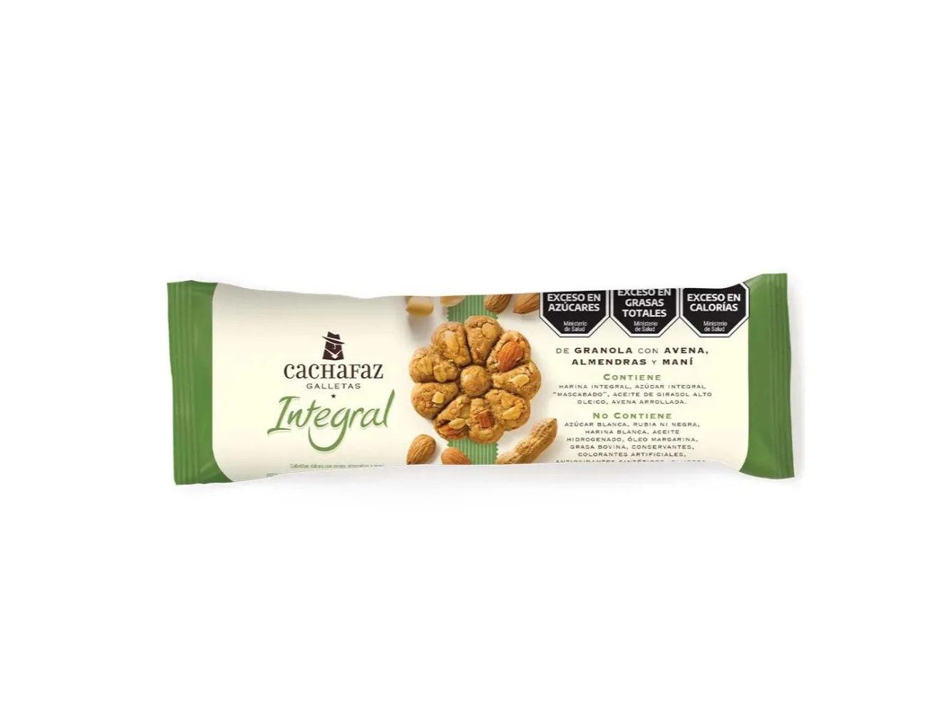 Galletas CACHAFAZ INTEGRAL Granola, Avena, Almendras y Mani 225gr