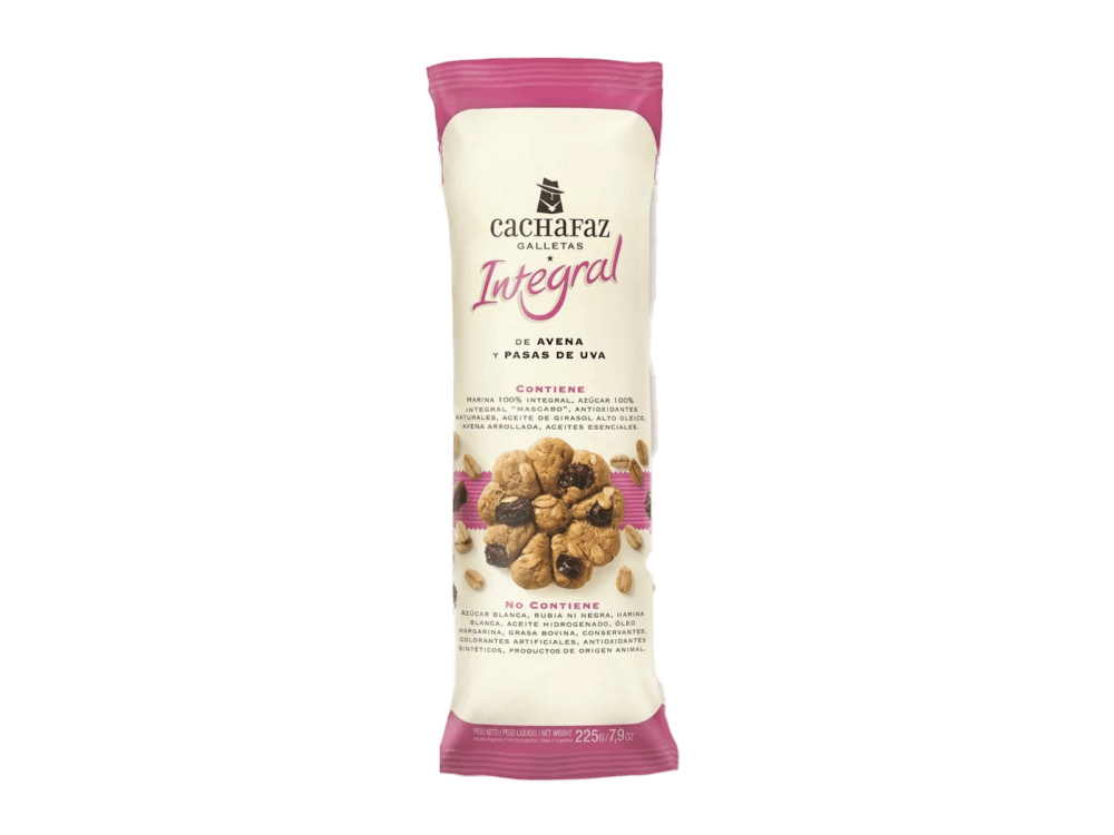 Galletas CACHAFAZ INTEGRAL Avena y Pasas de Uva 225gr