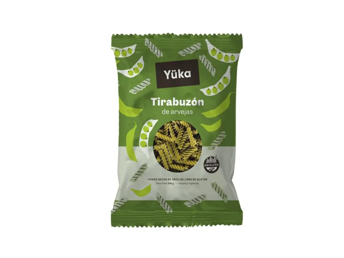 Fideo YUKA Tirabuzon ARVEJA 250gr Sin Gluten