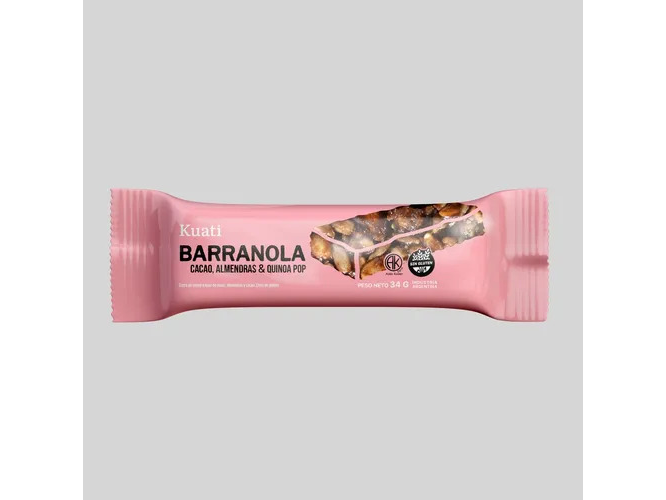 Barrita Kuati 34gr cacao, almendras y quinoa pop