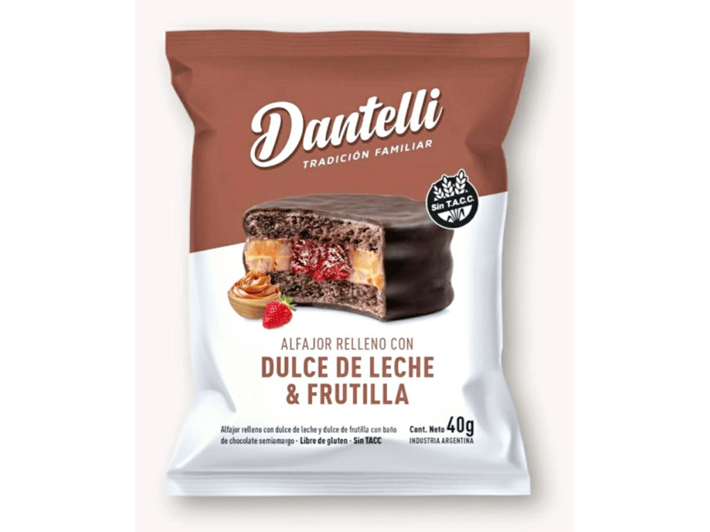 Alfajor DANTELLI DDL Y Frutilla 40gr LDG