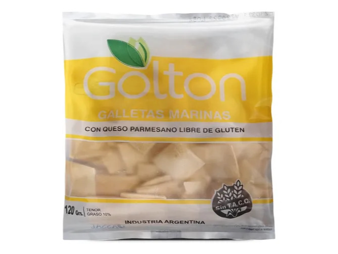 Galletas GOLTON Sin Gluten 120gr Queso Parmesano