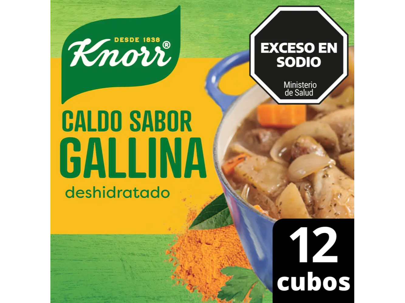 Caldo Knorr Sabor Gallina 12 cubos
