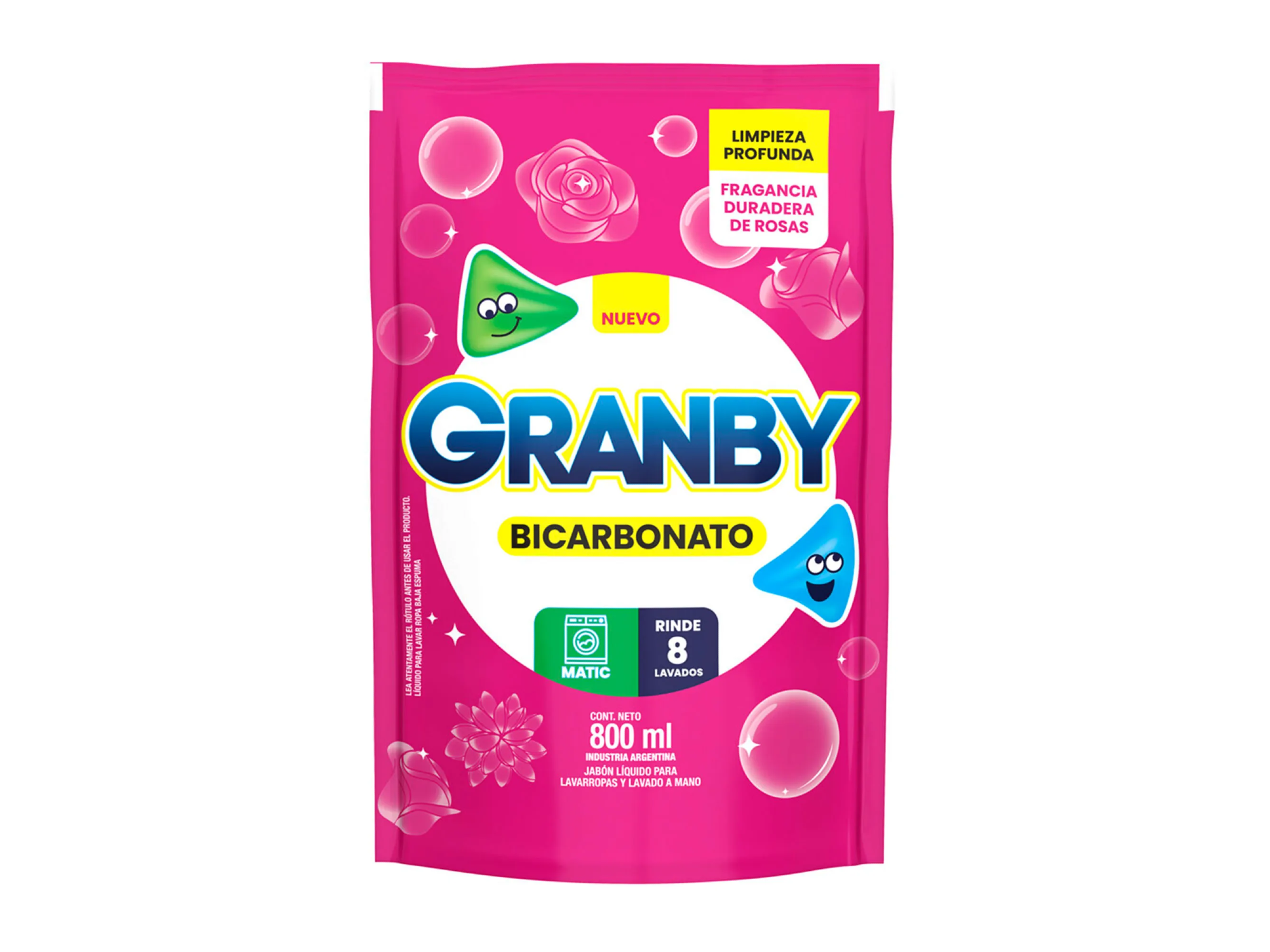 Jabon liquido GRANBY 800ml DP Matic Bicarbonato Rosa