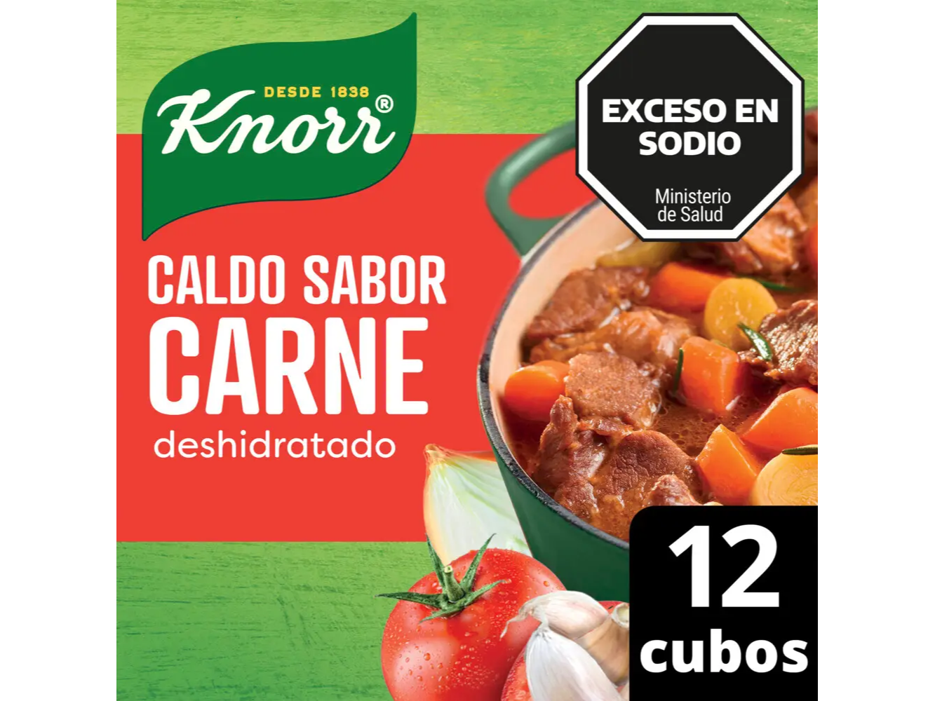 Caldo Knorr Sabor Carne 12 cubos
