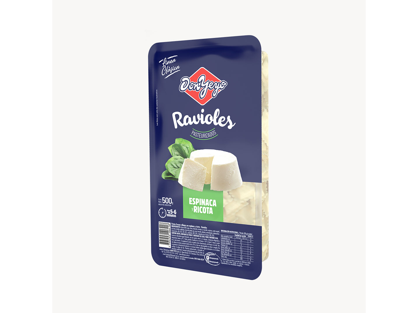 Ravioles DON YEYO 500gr Espinaca y Ricota