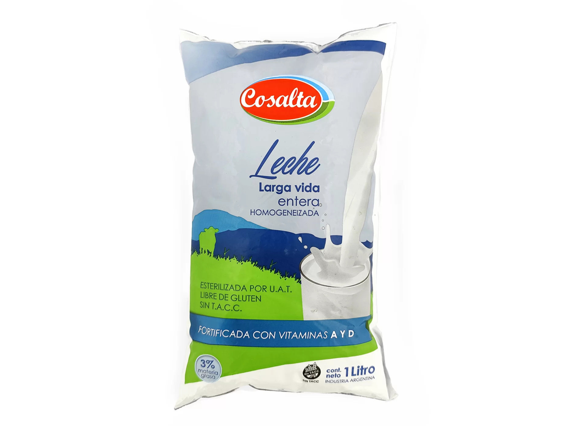 Leche entera Cosalta 1L sachet
