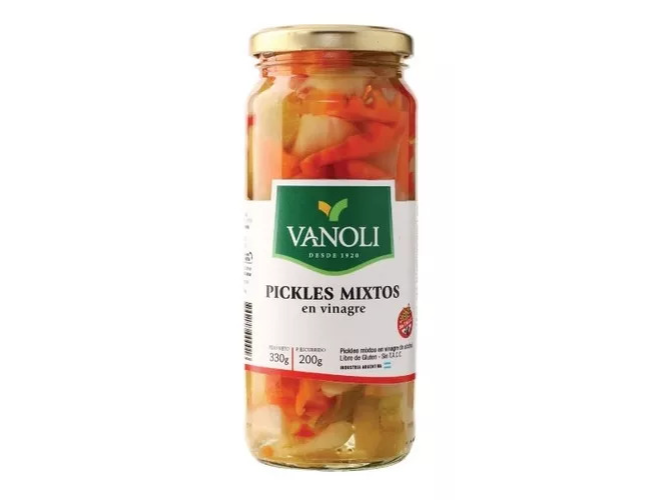 Pickles Mixtos en Vinagre 330gr VANOLI