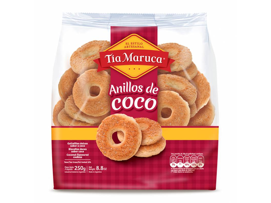 TIA MARUCA GALLETAS ANILLOS DE COCO 250GR