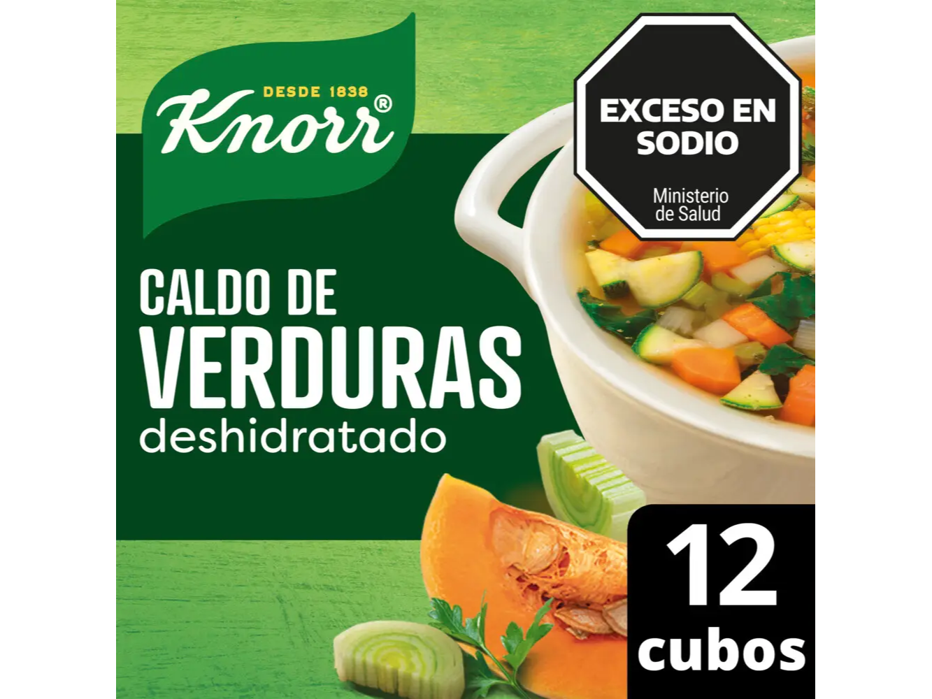 Caldo Knorr Sabor Verduras 12 cubos
