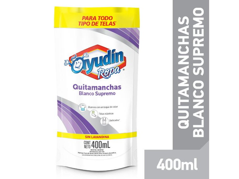 Quitamanchas Ayudin 400ml DP blanco supremo