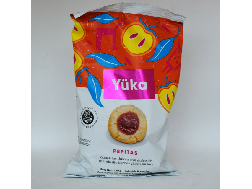 Galletas YUKA 150gr Pepas Sin Gluten
