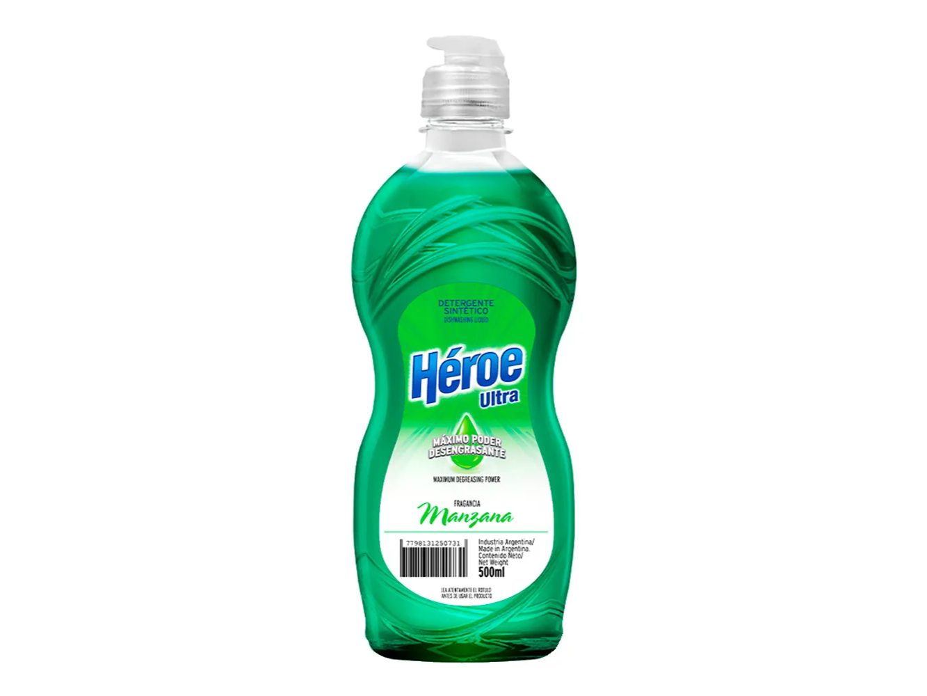 Detergente Heroe 500ml Manzana