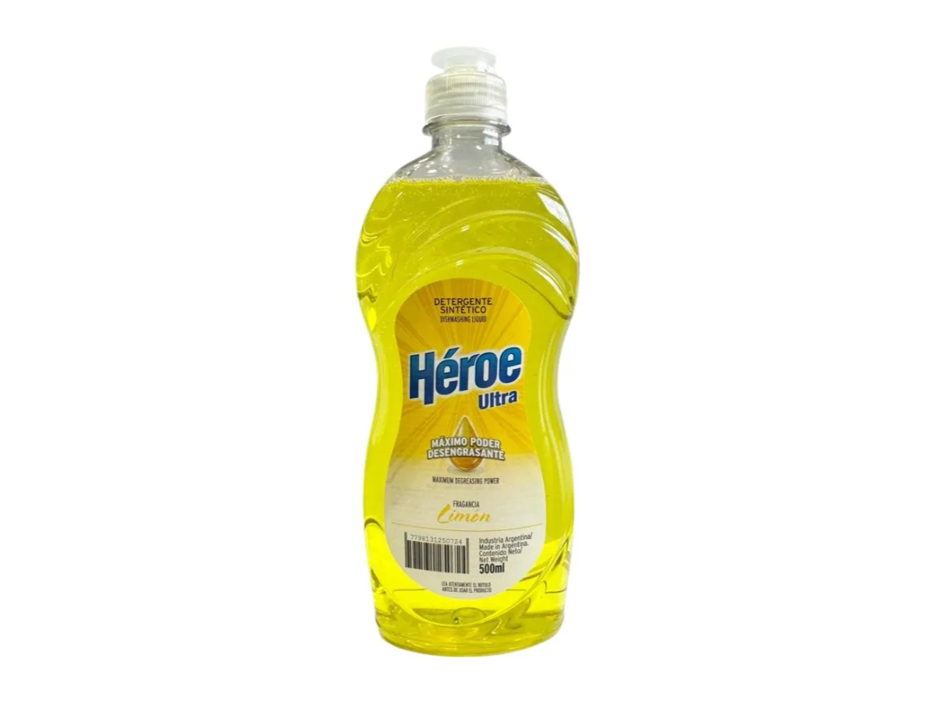 Detergente Heroe 500ml Limon