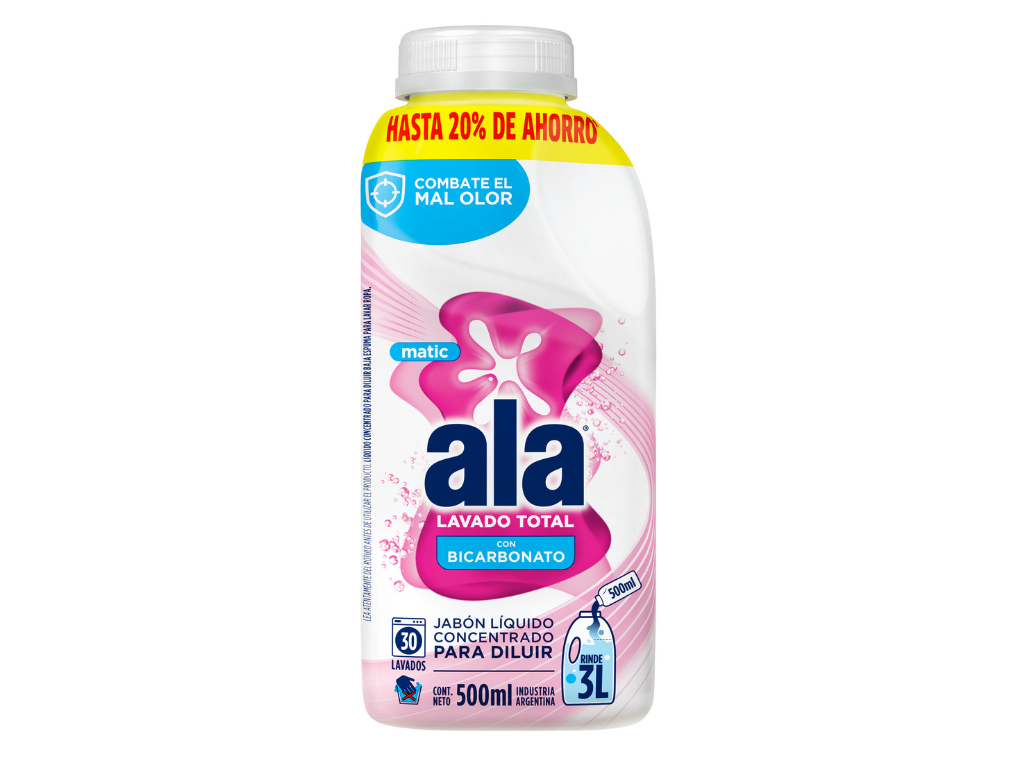 Jabon Liquido ALA p/diluir 500ml Matic c/ Bicarbonato