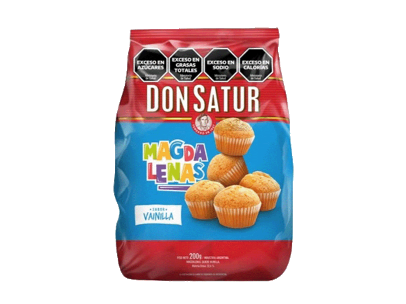 Magdalenas DON SATUR sabor vainilla 200gr