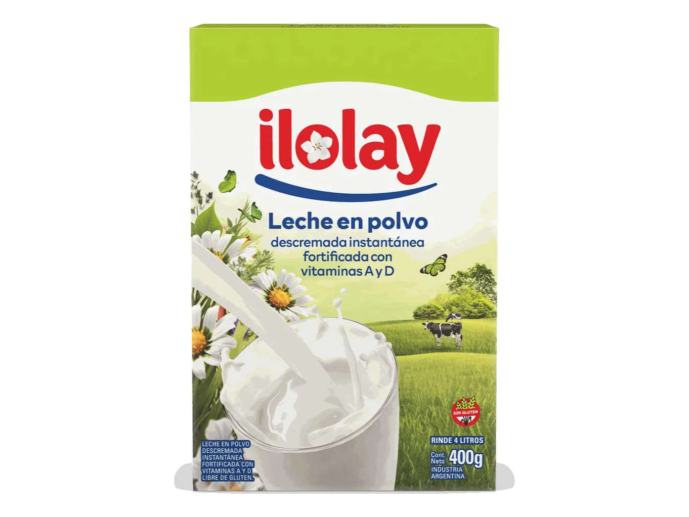 Leche en Polvo ILOLAY 400gr Descremada