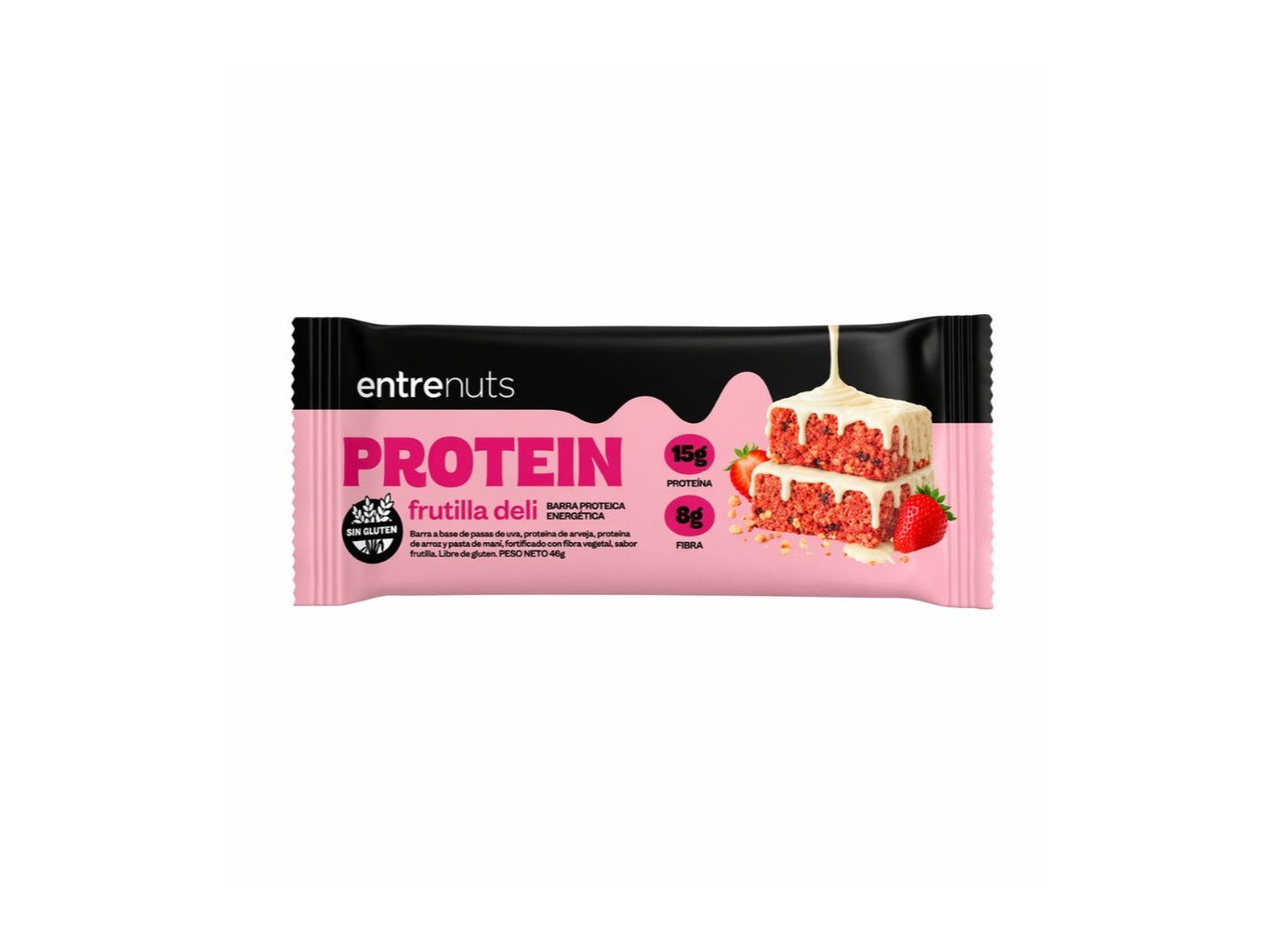 BARRITA PROTEIN ENTRENUTS 45GR FRUTILLA