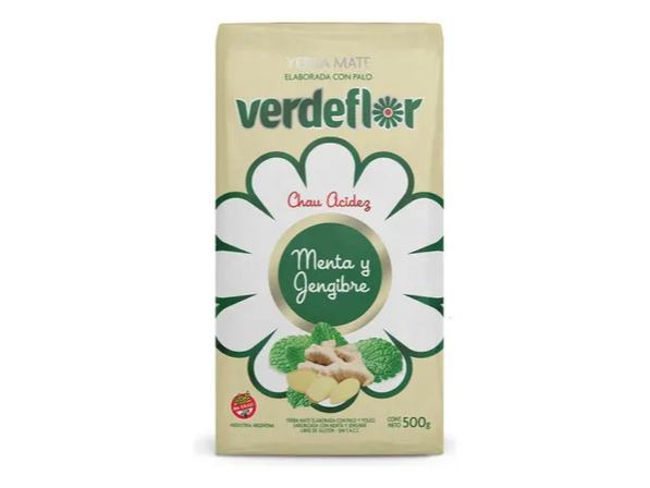 Yerba Mate VERDEFLOR Menta y Jengibre 500gr