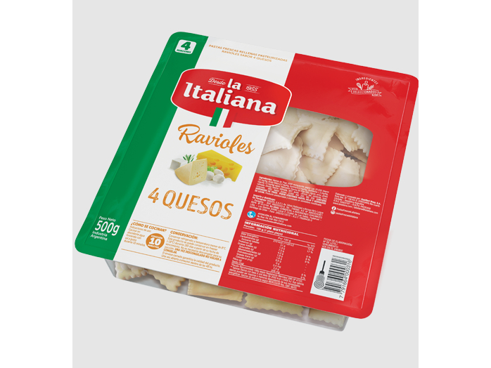 Ravioles LA ITALIANA 500gr 4 Quesos