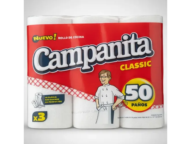 Rollo de Cocina CAMPANITA x3