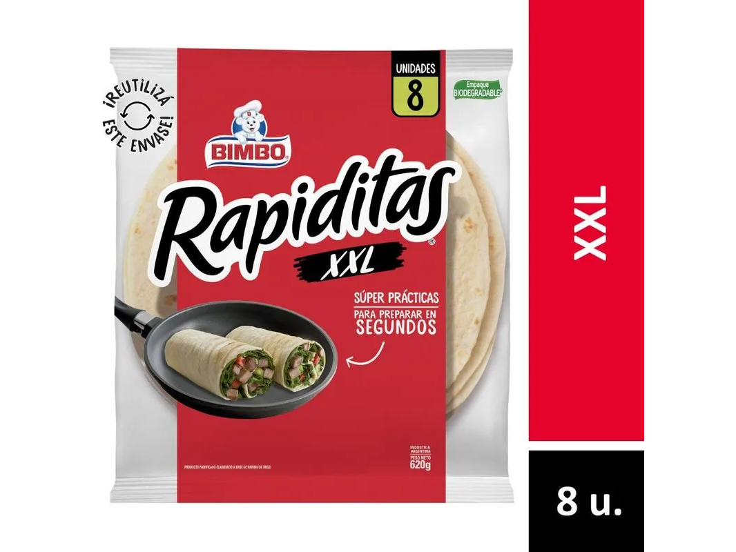 Rapiditas BIMBO Wraps XXL Clasicas 470gr