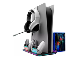 Estacion De Carga Multifuncional Para Ps5 Krab M Color Negro