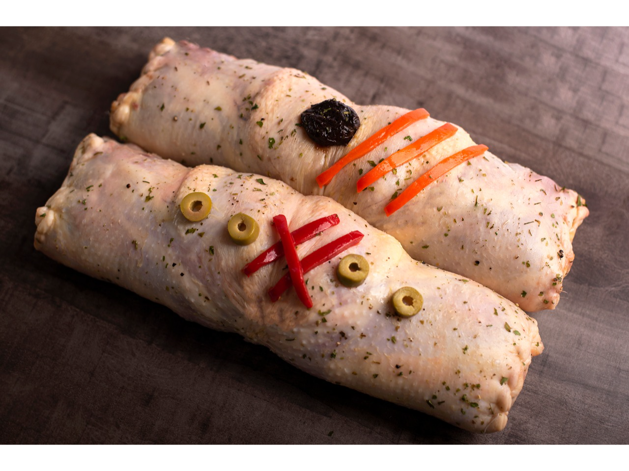 Pollo arrollado relleno