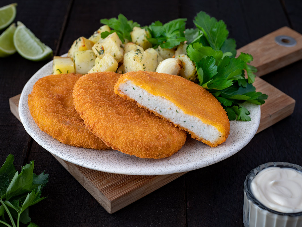 Hamburguesa de merluza provenzal