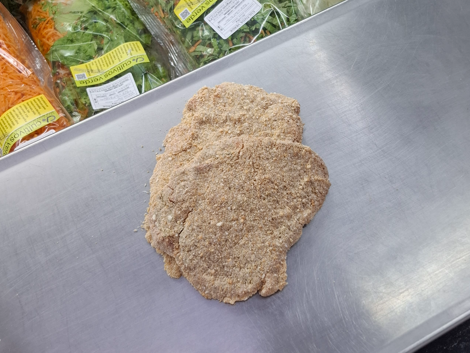 Milanesa de costeleta de cerdo