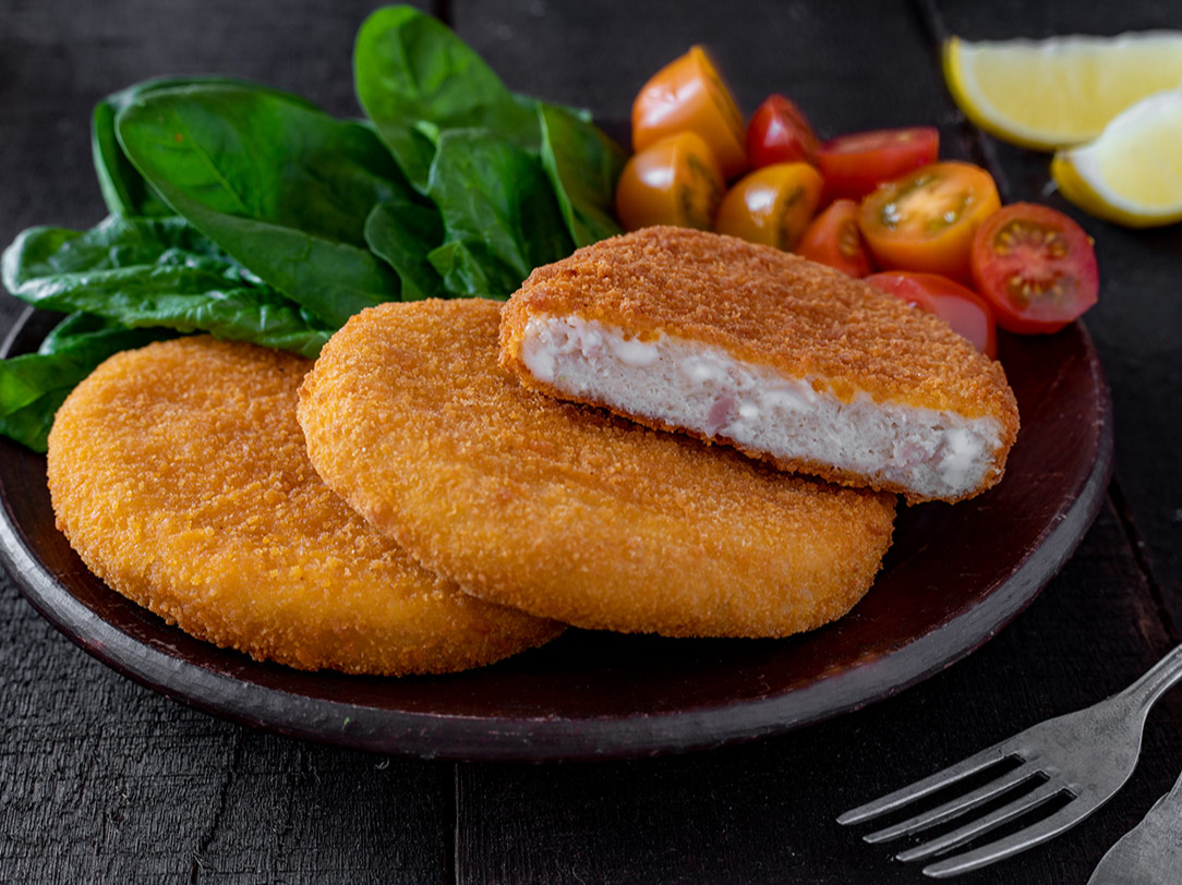 Hamburguesa de pollo jamón y queso