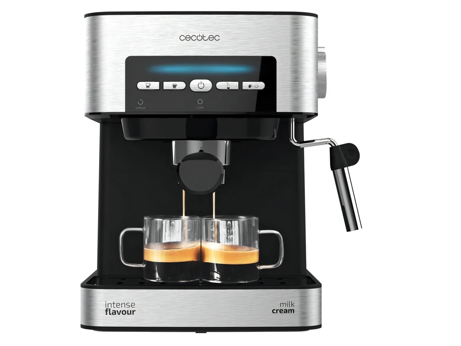 Cafetera Cecotec Power Espresso 20 Matic 850w 2 Tazas Color Plateado