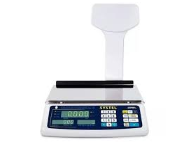 Balanza comercial digital Systel Croma con batería 31kg con mástil 220V blanco 36.7 cm x 21.7 cm