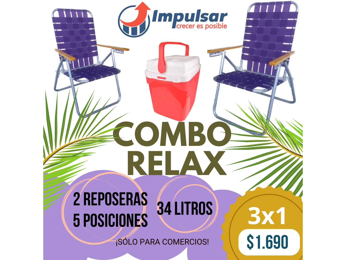 2 REPOSERAS + CONSERVADORA 34 L