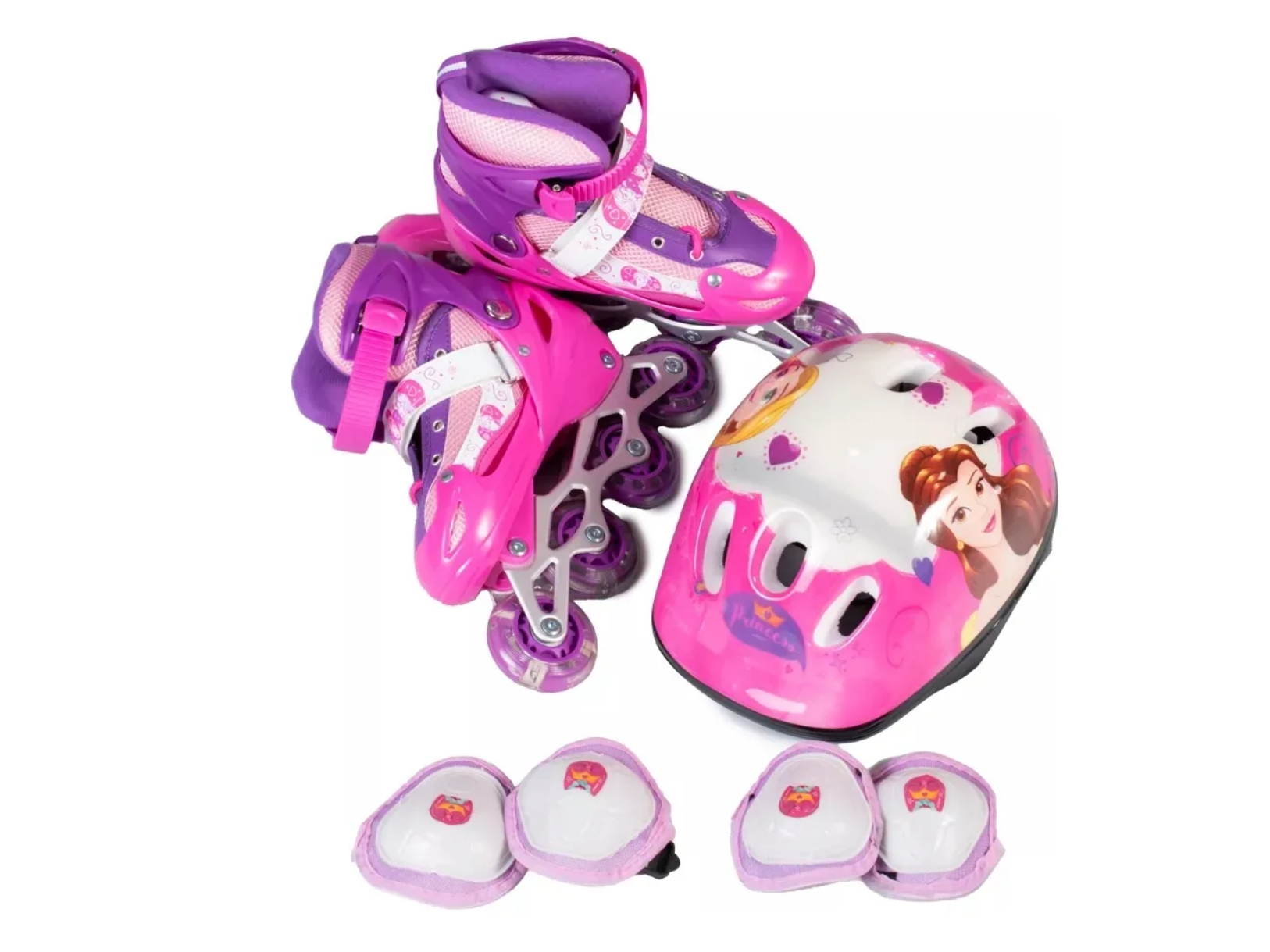 Rollers Disney Princesa incluye casco y protecciones