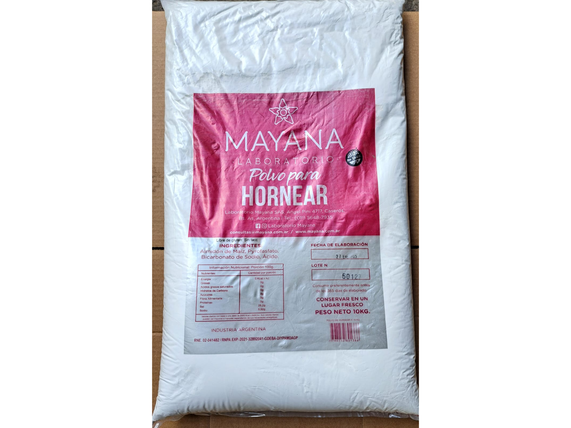 Polvo de hornear Sin TACC x 10 Kg